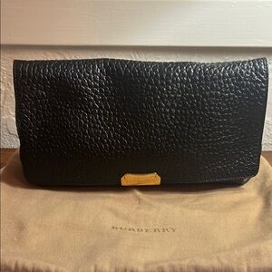 Burberry Black Leather Clutch
